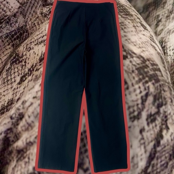 Joseph Ribkoff Black Ponte Crepe Zip Front Stretch Straight Leg Pants Size 10 - Picture 7 of 11